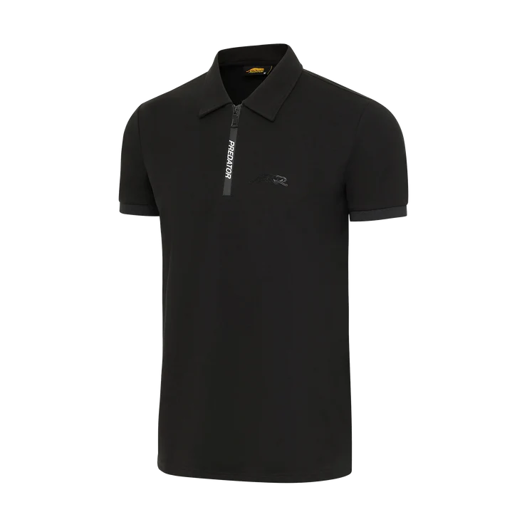 Predator Quarter Zip Black Cat Polo