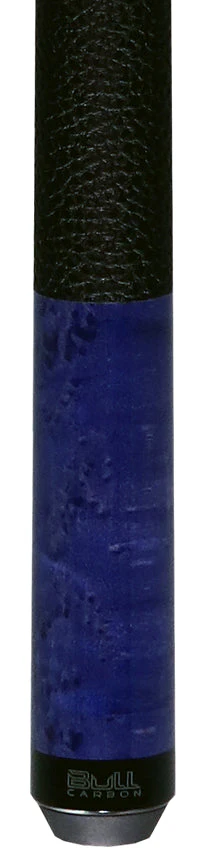Bull Carbon Purple-Stained Birdseye Maple Play Cue with Textured Leather Wrap - Image 6
