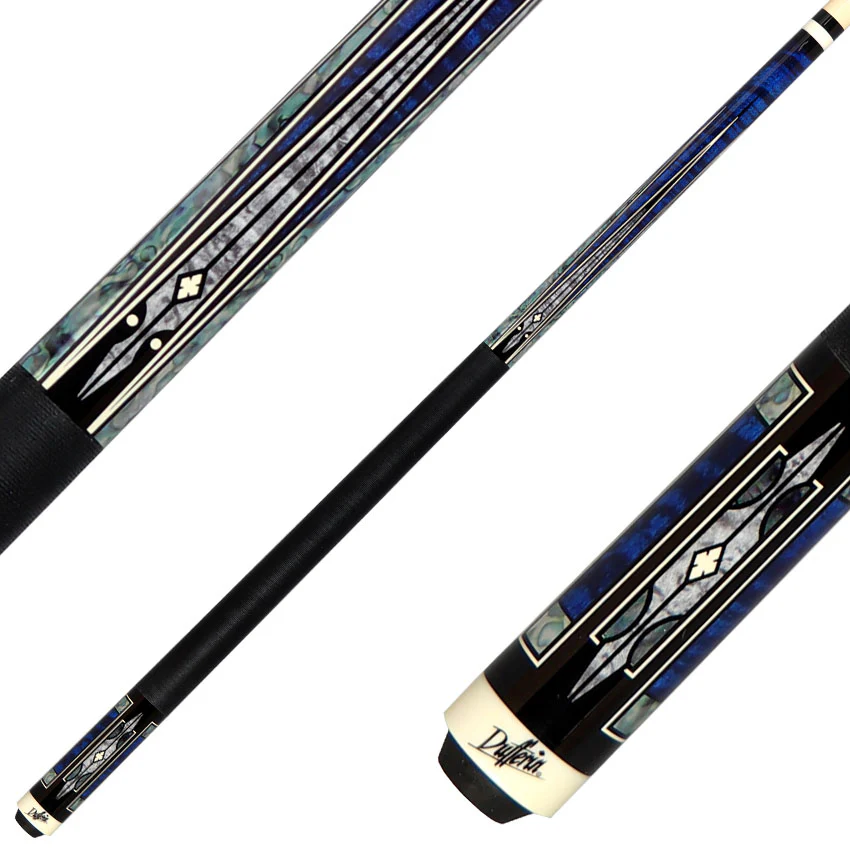 Dufferin D-543 Pool Cue – Blue Stained Curly Maple