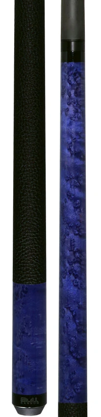 Bull Carbon Purple-Stained Birdseye Maple Play Cue with Textured Leather Wrap - Image 3