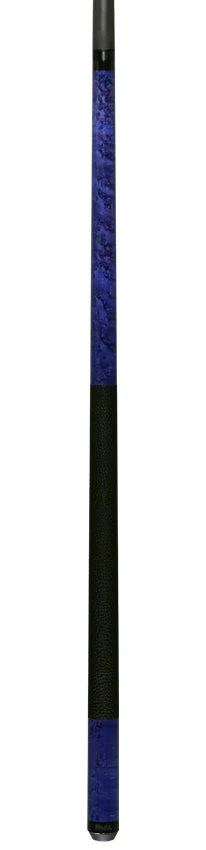 Bull Carbon Purple-Stained Birdseye Maple Play Cue with Textured Leather Wrap - Image 2