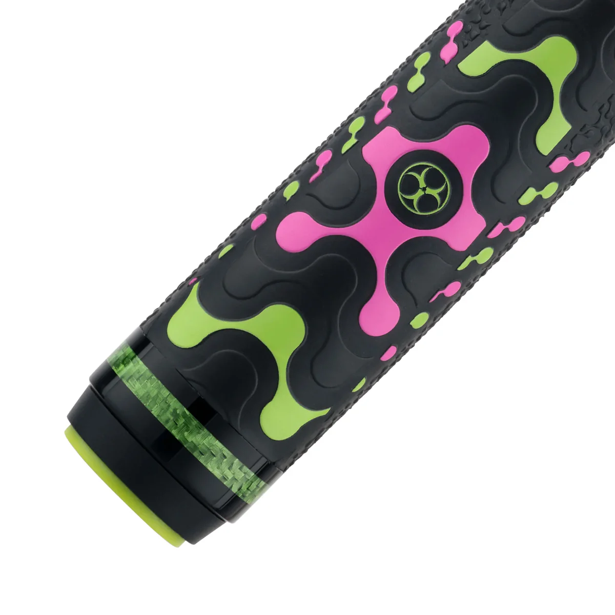 Poison VX Break Cue with Venom Carbon Fiber Shaft - Green/Pink - Image 2