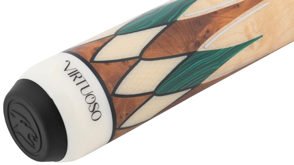 Predator CRM Virtuoso Natural Curly Maple / Green Malachite Carom Cue and 3-Cushion Cue - Image 2