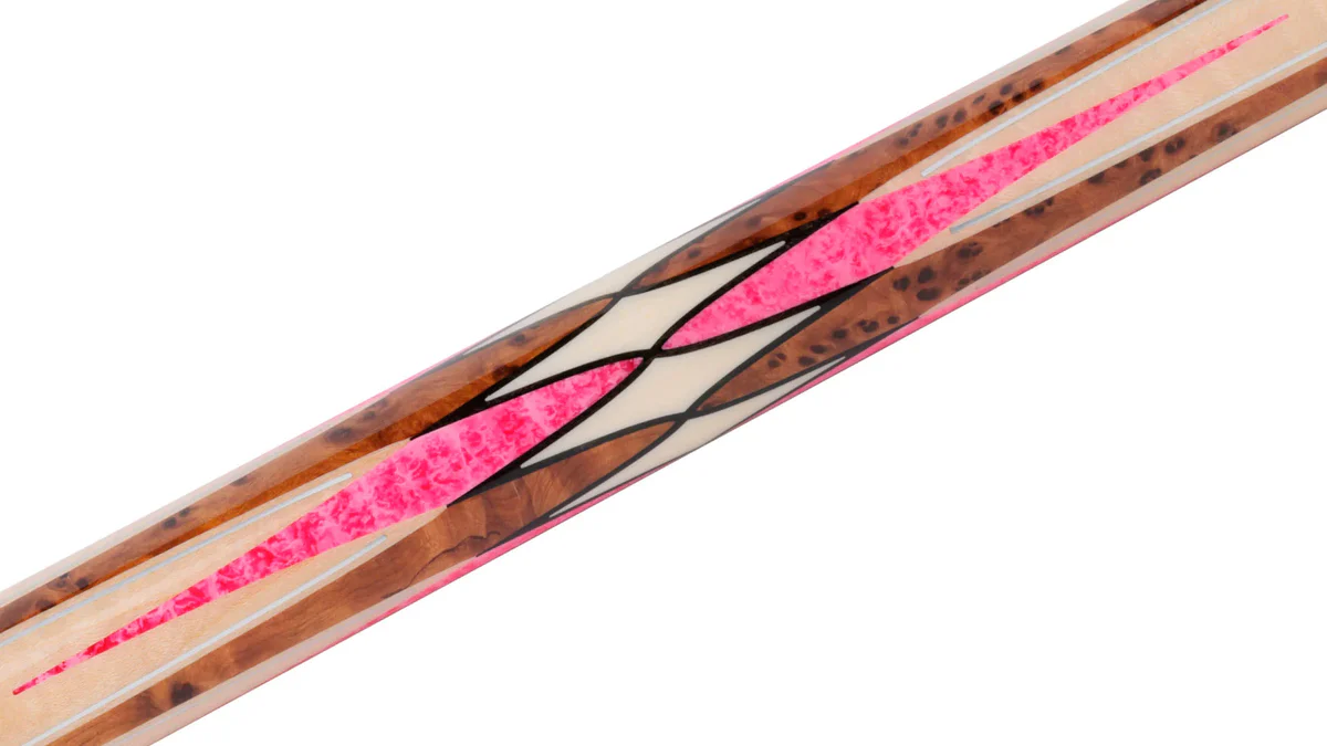 Predator CRM Virtuoso Natural Curly Maple / Pink Stone Carom Cue and 3-Cushion Cue - Image 7