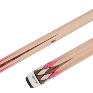 Predator CRM Virtuoso Natural Curly Maple / Pink Stone Carom Cue and 3-Cushion Cue